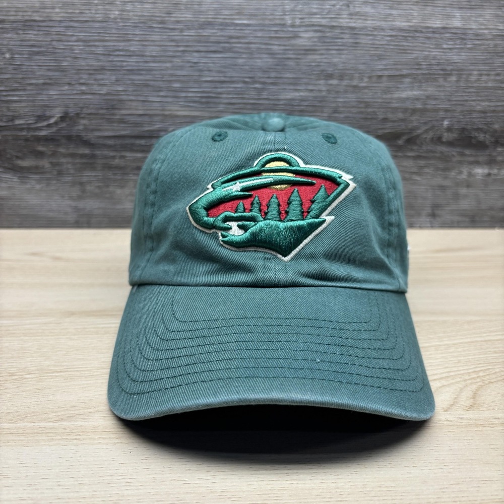 Minnesota Wild Hat Cap Strap Back Mens Green NHL Hockey Dad Hat Casual